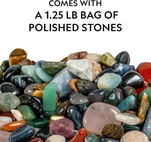 Miniatura 2 de Kit de colección de rocas de National Geographic para niños – 1.25 lb. Rocas, minerales y piedras preciosas surtidas y 50 rocas y minerales geniales