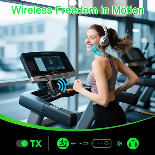 Miniatura 6 de Transmisor Receptor Bluetooth 5.4 Premium Pro, adaptador de audio de avión, transmisor inalámbrico para TV/vuelo de viaje, aerolínea, gimnasio. Negro