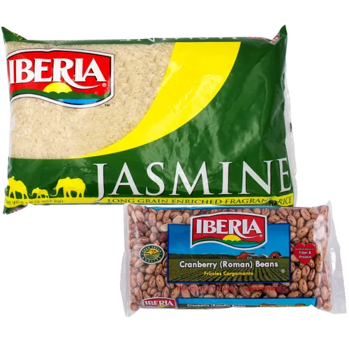 Iberia Arroz Jazmín 5 lb. + Iberia Frijoles Cranberry Romanos 12 Onzas