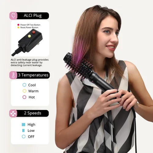 Miniatura 3 de Air Styler, secador de pelo de secado rápido y herramienta de peinado para rizar, moldeador de aire caliente sin daños por calor, envoltura de aire