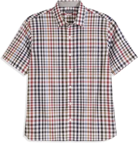 Miniatura 13 de Van Heusen Camisa de cuadros de manga corta con cuello abotonado para hombre sin arrugas