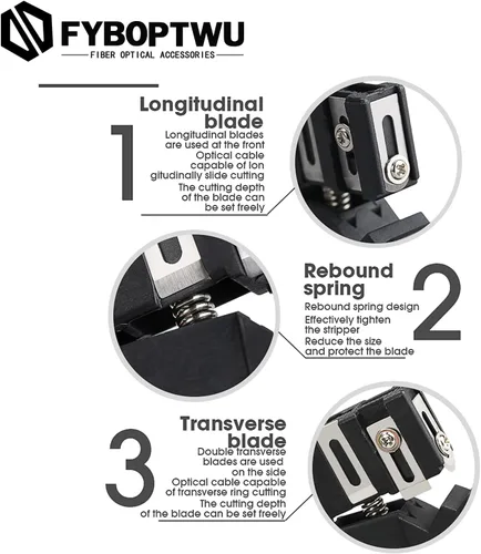 Miniatura 6 de 2 piezas de cortador de pelado de cables coaxiales, pelacables coaxiales, pelacables de fibra óptica, cortador de cable, crimpadora, 1 pieza 45-163