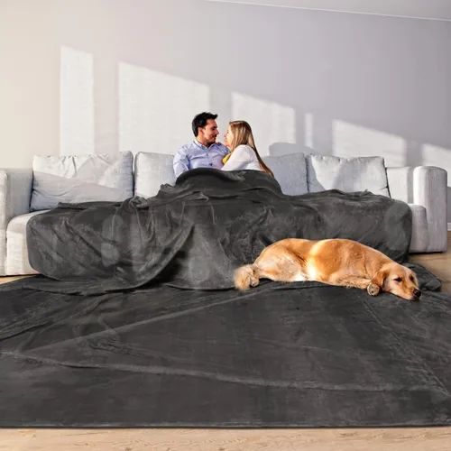 Edenleaf Manta de gran tamaño de 120 x 120 pulgadas, compañera gigante para cama, sofá, viajes y campamento, manta suave extra grande que se adapta