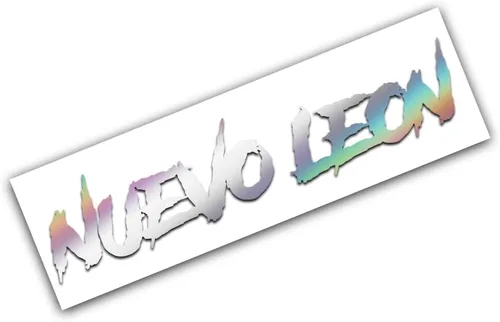 Nuevo Leon Brush - Adhesivo holográfico con diseño de bandera de México, para automóvil, camión, SUV, ventana, calcomanías de Estados Unidos, México