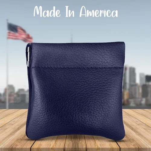 Miniatura 48 de Monedero clásico a presión, de cuero, para hombre de Nabobb, negro