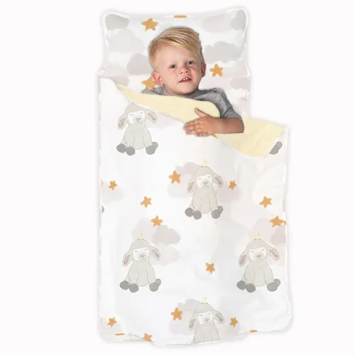 Miniatura 17 de JumpOff Jo Colchoneta de siesta extra larga para niños - Cómoda colchoneta de descanso para niños con almohada extraíble y manta ultra suave