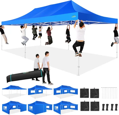 Miniatura 228 de COBIZI Tienda de campaña desplegable de 6.6 x 6.6 pies, toldo resistente, fácil de instalar, impermeable, para exteriores, fiestas, playa, jardín