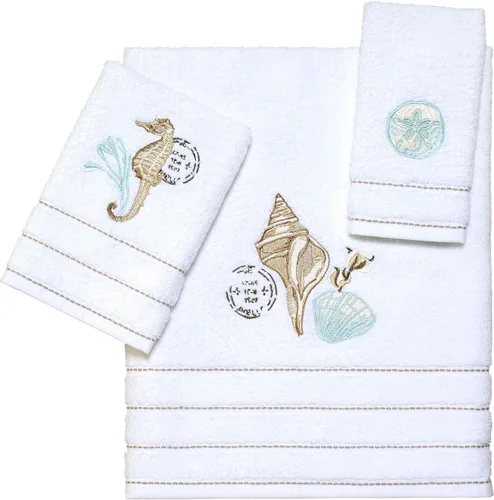 Miniatura 22 de Avanti Linens - Juego de toallas de 3 piezas, toallas de algodón suaves y absorbentes (colección Caicos)