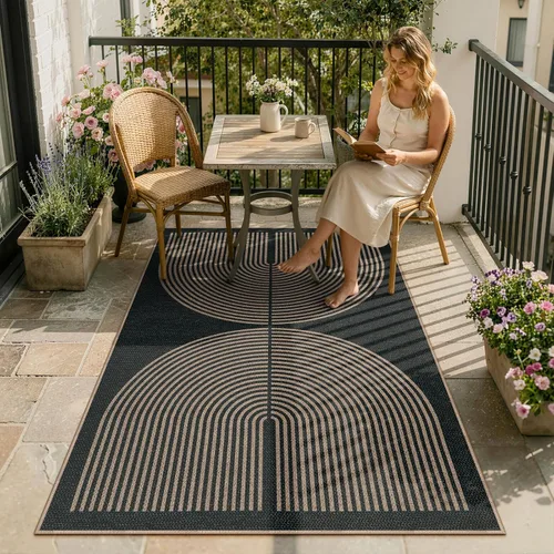 Miniatura 43 de Alfombra Moderna de Yute Fácil de Limpiar Arcoíris Lahome, 2x6 Alfombra de Pasillo Lavable para Cocina, Alfombras de Pasillo para Pasillos, Alfombra