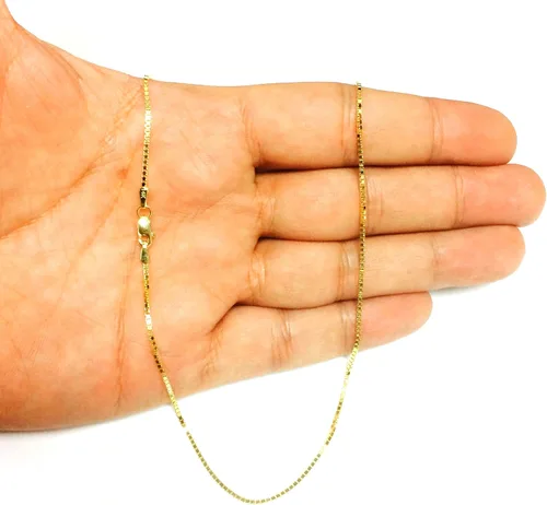 Miniatura 5 de Collar de cadena de oro macizo amarillo de 14 quilates, 0.047 in
