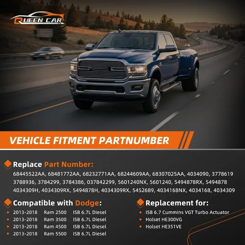 Miniatura 2 de 5494878RX Turbo Actuador 6.7 Cummins Compatible con Dodge Ram 2013-2018 2500 3500 4500 5500 6.7L Diesel VGT Turbocompresor Actuador Holset HE300VG