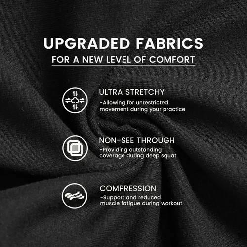 Miniatura 3 de GAYHAY Leggings con bolsillos para mujer, tallas regulares y grandes, pantalones de yoga capri de cintura alta, control de abdomen, compresión