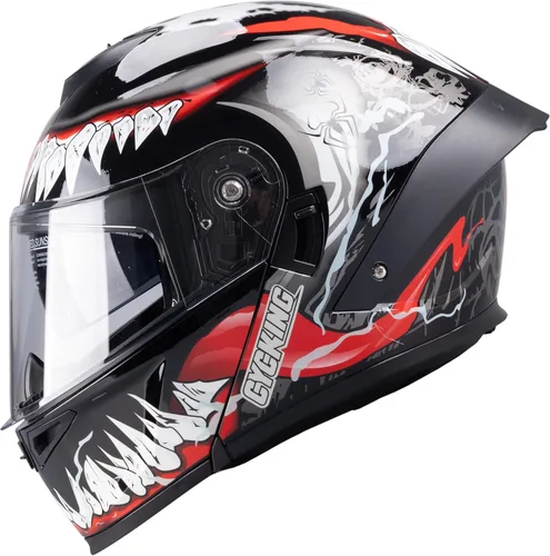 Miniatura 10 de Modular Motorcycle Helmet, Flip Up Full Face Helmet with Dual Visor & Smoked Sunshield, DOT Approved Street Bike Helmet for Men & Women, Quick