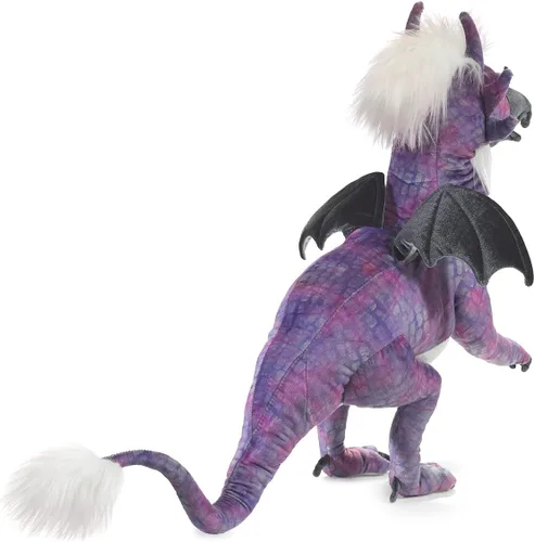 Miniatura 2 de Folkmanis Marioneta de mano de dragón con pico, morado; negro; blanco