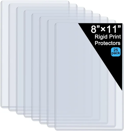 Miniatura 11 de Protectores de hojas de plástico duro de 8.5" x 11", protectores rígidos transparentes impermeables, fundas de plástico para papel y fotos