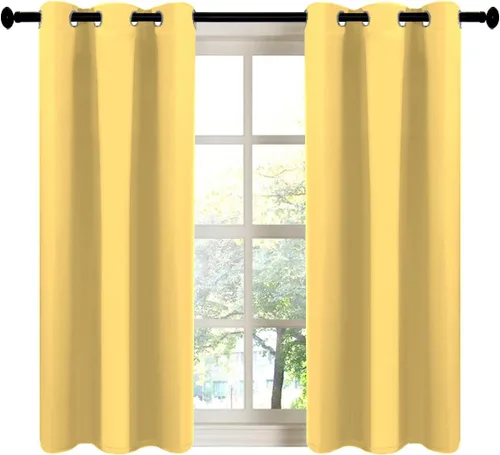 Miniatura 108 de LA PALMA Cortinas opacas con aislamiento térmico y ojales, para sala de estar, dormitorio, paquete de 2 paneles