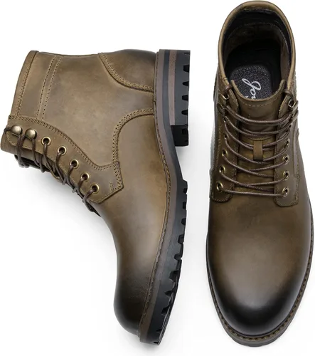 Miniatura 7 de Jousen Mens Boots Leather Motorcycle Casual Boots For Men Waterproof Hiking Chukka Boots Mens