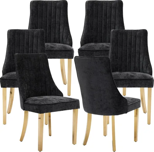Miniatura 13 de Sillas de Comedor - Juego de 2 sillas de comedor modernas de mediados de siglo, tapizadas de tela con respaldo alto, sillas de cocina y comedor
