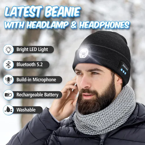 Miniatura 3 de KEZKALS Regalos para el día de San Valentín para él y ella, gorro LED Bluetooth, regalos de San Valentín para hombres, mujeres, él, marido, regalos