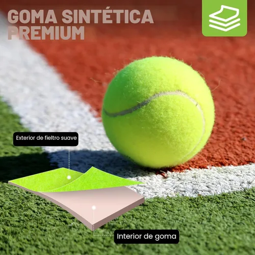 Miniatura 4 de FURWEY - Pelotas de tenis, paquete de 24/36/80 pelotas de tenis a granel, pelotas de tenis sin presión, vienen con bolsa de malla para un fácil