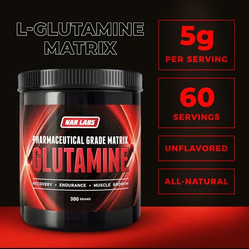 Miniatura 2 de Matriz de glutamina 10.58 oz Natural Sin OGM Sin gluten 60 porciones