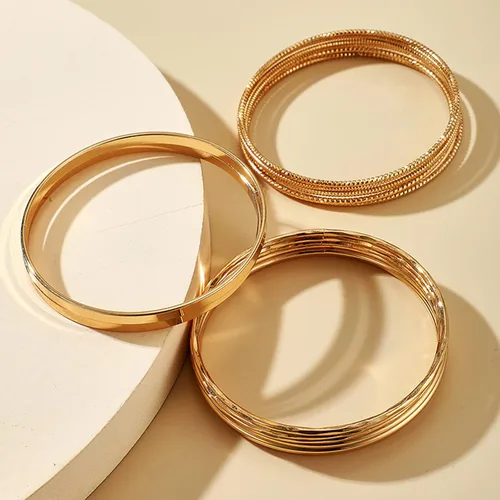 Miniatura 5 de Long tiantian Pulsera de oro gruesa para mujer, pulseras de oro delicadas, pulseras para mujer, pulseras apilables de eslabones de cadena