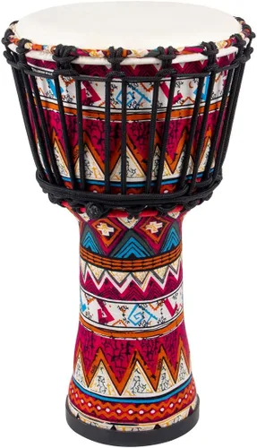 Miniatura 9 de Tambor africano de Djembe, estándar 8 '' tambores cosidos tela azul del Congo, tambor profesional del bongo con la cabeza del tambor de la piel