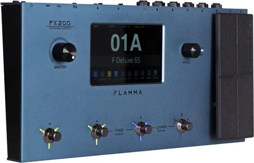 Miniatura 8 de FLAMMA FX200 - Procesador multiefectos con batería, pantalla táctil LCD de 5" programable, puerto MIDI, amplia E/S, grabación de audio USB, 58