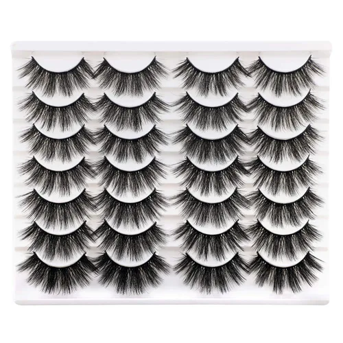 Miniatura 9 de Newcally Pestañas Postizas de Aspecto Natural Pestañas de Visón Voluminosas 3D con Volumen Pestañas Postizas 5D en Tira Pestañas Ojos de Gato