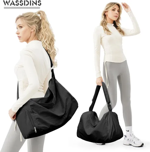 Miniatura 3 de Pequeña bolsa de gimnasio con compartimento para zapatos, bolsa deportiva de entrenamiento para mujeres, viajes, bolsas de hombro impermeables