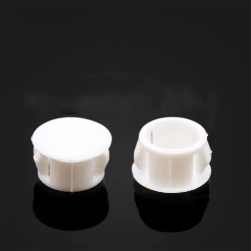 Tapones de agujero blanco de 1/2 pulgada, 30 tapones de plástico tipo rasante a presión en tubo de orificio de bloqueo, tapas de extremo de tubo de