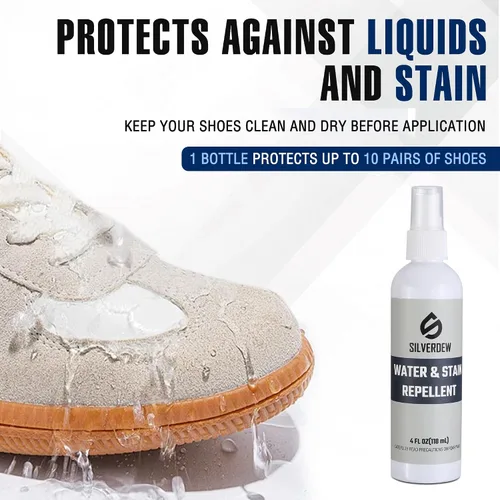 Miniatura 6 de Kit de limpieza de zapatos de 7 piezas, 2 botellas de limpiador de zapatos, desodorizante, protector impermeable y manchas, 2 cepillos y toalla
