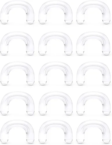 Miniatura 22 de Cisyozi 16G 14G 12G 10G 8G 6G 4G 2G Kit de Estiramiento de Retenedor de Tabique de Plástico Hipoalergénico Anillos de Tabique en Forma de U Pincher