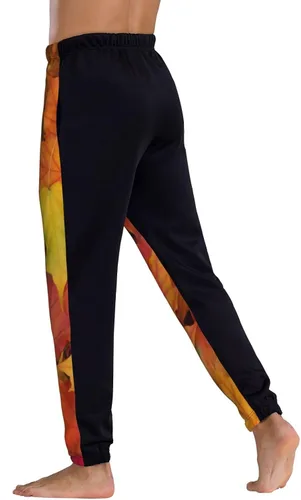 Miniatura 4 de ultaro Mens Joggers Sweatpants Autumn Maple Leaves Casual Pants Sports Jogging Trousers with Drawstring