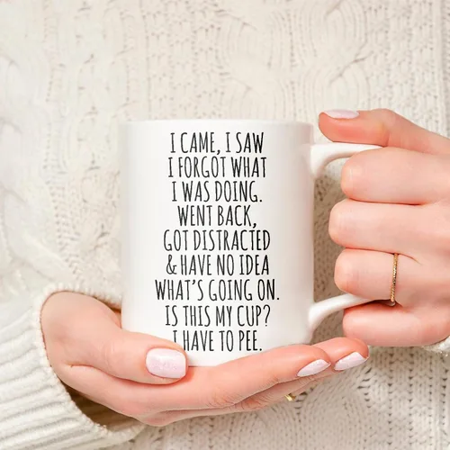 Miniatura 3 de Taza de café divertida "Vine, vi y olvidé qué estaba haciendo" de 11 onzas – Regalos de cumpleaños para personas mayores, ciudadanos senior, abuelas