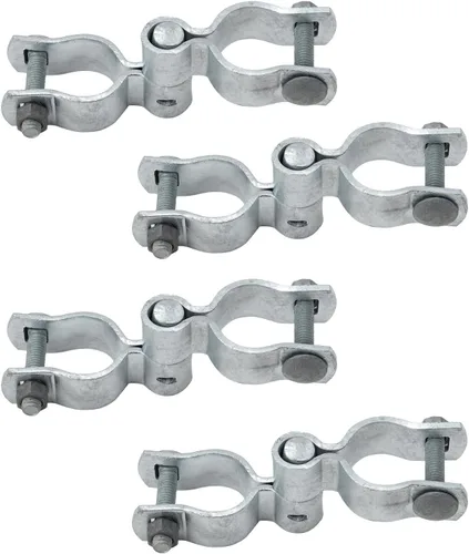 Miniatura 9 de VIVIDA Kit de bisagra de puerta de enlace de cadena de 1-5/8 pulgadas, incluye bisagras de puerta hembra y macho, herrajes para valla de eslabones