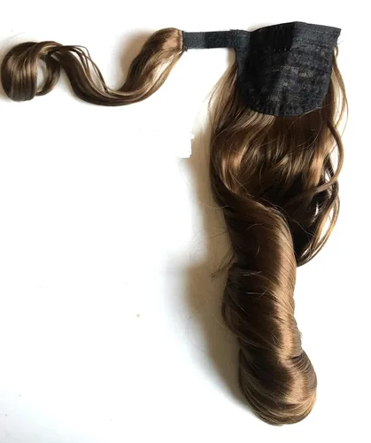 Miniatura 13 de SHOWTIME Extensiones de cola de caballo onduladas con clip de garra de 14 pulgadas, color rubio platino claro decolorado #613, fibra resistente al