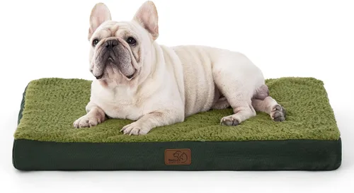 Miniatura 45 de Bedsure Camas para Perros Tamaño Grande - Cómodas Camas Planas para Mascotas con Funda Lavable Extraíble, Alfombrilla de Espuma Ortopédica