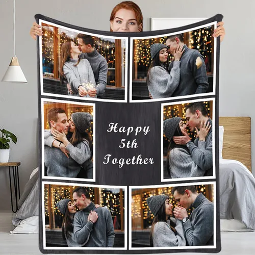Miniatura 15 de Regalos personalizados para parejas: manta personalizada con fotos, manta personalizada con fotos, regalos de cumpleaños para novio, novia, esposa
