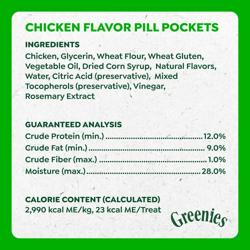 Miniatura 5 de Greenies Pill Pockets para Perros de Tamaño Grande, Golosinas Suaves para Perros, Sabor a Pollo, Bolsa de 7.9 oz. (30 Golosinas)