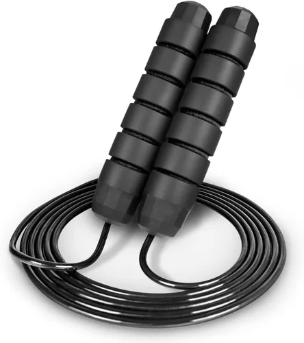 ProsourceFit Speed Jump Rope up to 8 Foot Adjustable Length for Men and Women, Foam Handles, Ultra Light Rope for Boxing, Jumping Exercises and