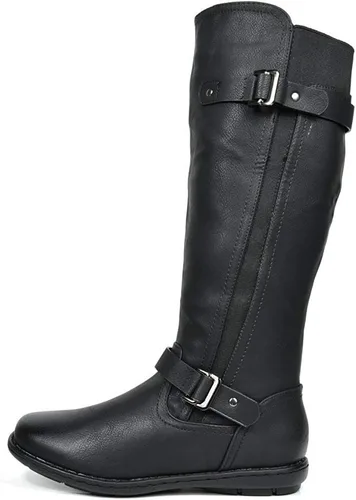 Miniatura 2 de DREAM PAIRS - Botas de invierno altas hasta la rodilla con forro de piel sintética para mujer
