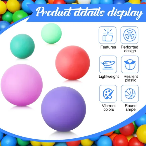 Miniatura 3 de Chivao 200 pelotas de tenis de mesa, lavables, juego de tenis de mesa, mini bolas de plástico para piscina, carnaval, fiesta Colorido