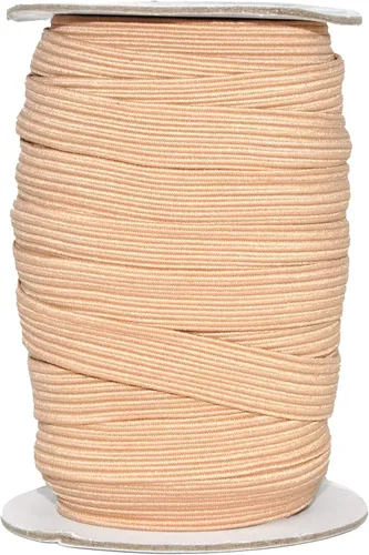 Miniatura 203 de Mandala Crafts - Rollo de cordón elástico plano para costura y manualidades Blanco