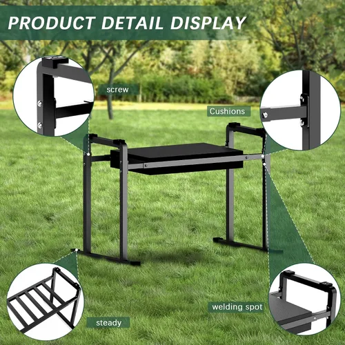 Miniatura 5 de Asiento para Rodilleras de Jardín, Diseño Estable y Antideslizante de 10.2" de Ancho Asiento para Rodilleras de Jardín con Asas, Taburete