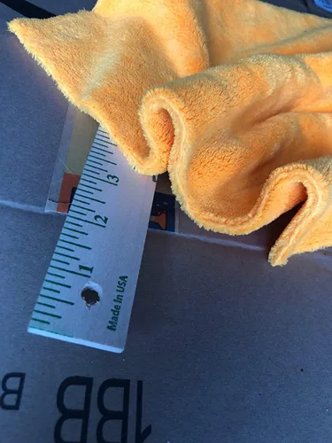 Miniatura 5 de Toalla de microfibra de felpa sin bordes para automóvil, secado suave, toalla de pulido de detalles, 500 GSM, paquete de 6 unidades de 16 x 16 Negro