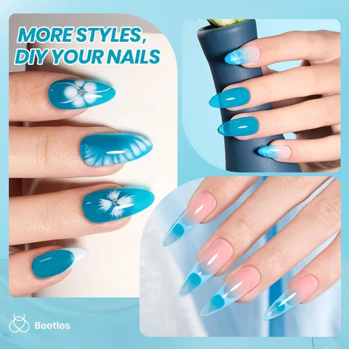 Miniatura 708 de Beetles - Esmalte de uñas de gel marrón – 0.5 onzas líquidas de esmalte de gel marrón oscuro, lámpara LED UV para uñas, regalo de manicura para I