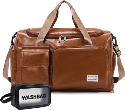 Miniatura 148 de Pequeña bolsa de gimnasio para mujer, bolsa de viaje con compartimento para zapatos