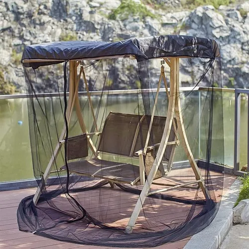 Mosquitera para silla de columpio al aire libre, banco mecedora de jardín, cubierta de protección contra insectos, pantalla de malla con apertura de