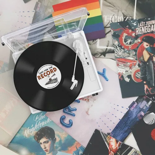 Miniatura 7 de Reproductor de discos de vinilo con altavoces, tocadiscos con transmisión por correa, soporte de mesa, 3 velocidades, 3 tamaños, reproducción Blanco